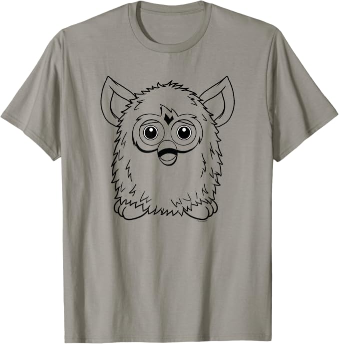 Furby Classic Toy Outline Vintage Smiling Portrait T-Shirt