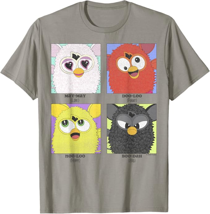 Furby Different Emotions Vintage Box Up T-Shirt